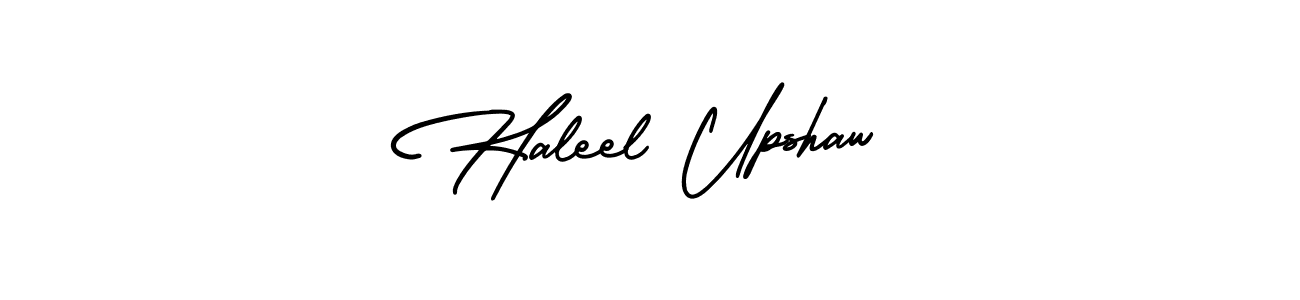 Design your own signature with our free online signature maker. With this signature software, you can create a handwritten (AmerikaSignatureDemo-Regular) signature for name Haleel Upshaw. Haleel Upshaw signature style 3 images and pictures png