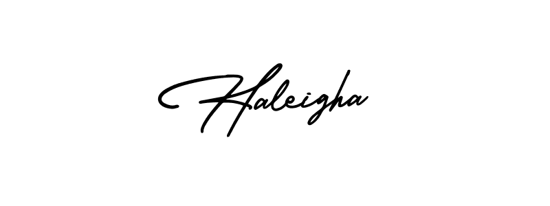 Haleigha stylish signature style. Best Handwritten Sign (AmerikaSignatureDemo-Regular) for my name. Handwritten Signature Collection Ideas for my name Haleigha. Haleigha signature style 3 images and pictures png