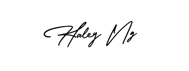 Make a beautiful signature design for name Haley Ng. With this signature (AmerikaSignatureDemo-Regular) style, you can create a handwritten signature for free. Haley Ng signature style 3 images and pictures png