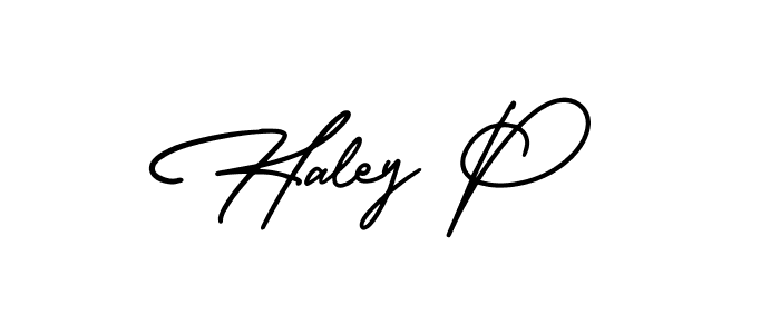 This is the best signature style for the Haley P name. Also you like these signature font (AmerikaSignatureDemo-Regular). Mix name signature. Haley P signature style 3 images and pictures png