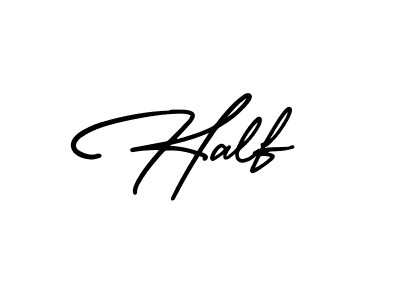 How to make Half name signature. Use AmerikaSignatureDemo-Regular style for creating short signs online. This is the latest handwritten sign. Half signature style 3 images and pictures png