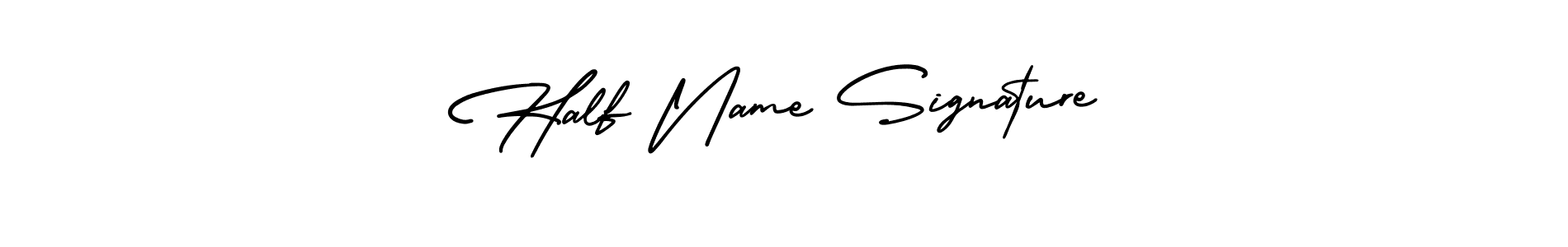 Also we have Half Name Signature name is the best signature style. Create professional handwritten signature collection using AmerikaSignatureDemo-Regular autograph style. Half Name Signature signature style 3 images and pictures png