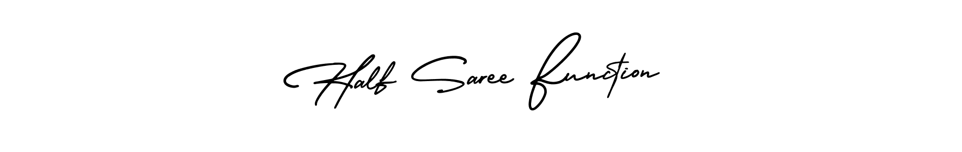 You should practise on your own different ways (AmerikaSignatureDemo-Regular) to write your name (Half Saree Function) in signature. don't let someone else do it for you. Half Saree Function signature style 3 images and pictures png