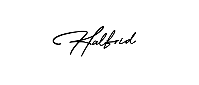 Halfrid stylish signature style. Best Handwritten Sign (AmerikaSignatureDemo-Regular) for my name. Handwritten Signature Collection Ideas for my name Halfrid. Halfrid signature style 3 images and pictures png