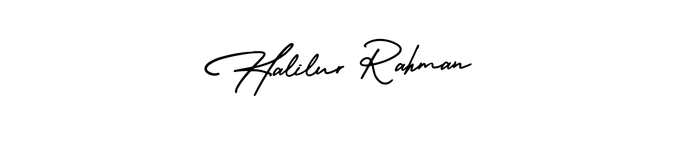 Make a beautiful signature design for name Halilur Rahman. With this signature (AmerikaSignatureDemo-Regular) style, you can create a handwritten signature for free. Halilur Rahman signature style 3 images and pictures png