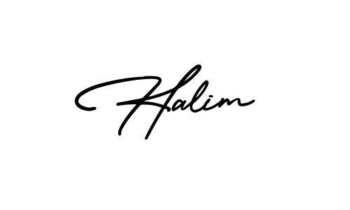 Use a signature maker to create a handwritten signature online. With this signature software, you can design (AmerikaSignatureDemo-Regular) your own signature for name Halim. Halim signature style 3 images and pictures png