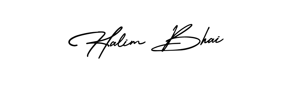 It looks lik you need a new signature style for name Halim Bhai. Design unique handwritten (AmerikaSignatureDemo-Regular) signature with our free signature maker in just a few clicks. Halim Bhai signature style 3 images and pictures png