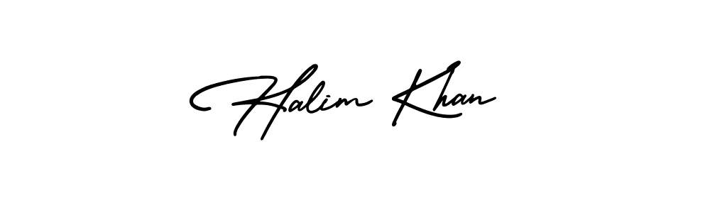 Create a beautiful signature design for name Halim Khan. With this signature (AmerikaSignatureDemo-Regular) fonts, you can make a handwritten signature for free. Halim Khan signature style 3 images and pictures png