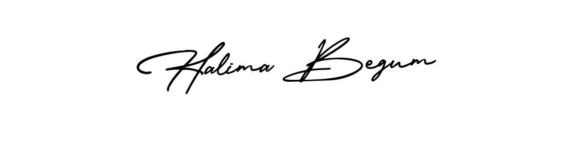 Design your own signature with our free online signature maker. With this signature software, you can create a handwritten (AmerikaSignatureDemo-Regular) signature for name Halima Begum. Halima Begum signature style 3 images and pictures png