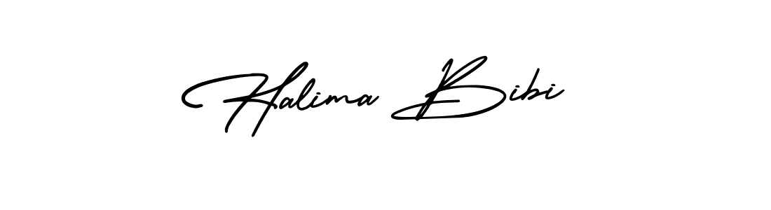 Make a beautiful signature design for name Halima Bibi. With this signature (AmerikaSignatureDemo-Regular) style, you can create a handwritten signature for free. Halima Bibi signature style 3 images and pictures png