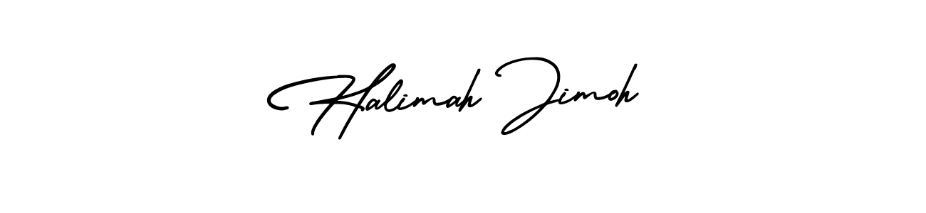 This is the best signature style for the Halimah Jimoh name. Also you like these signature font (AmerikaSignatureDemo-Regular). Mix name signature. Halimah Jimoh signature style 3 images and pictures png