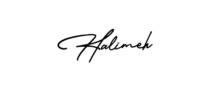 Halimeh stylish signature style. Best Handwritten Sign (AmerikaSignatureDemo-Regular) for my name. Handwritten Signature Collection Ideas for my name Halimeh. Halimeh signature style 3 images and pictures png