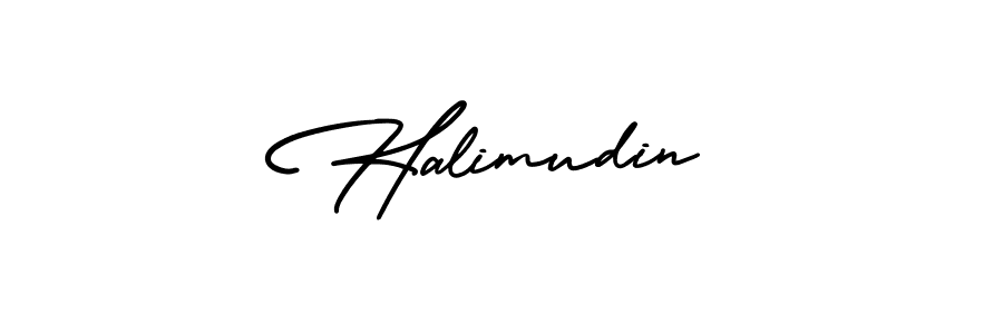 You should practise on your own different ways (AmerikaSignatureDemo-Regular) to write your name (Halimudin) in signature. don't let someone else do it for you. Halimudin signature style 3 images and pictures png