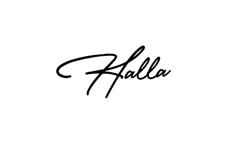 Similarly AmerikaSignatureDemo-Regular is the best handwritten signature design. Signature creator online .You can use it as an online autograph creator for name Halla. Halla signature style 3 images and pictures png