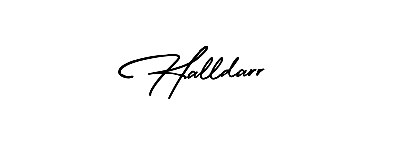 It looks lik you need a new signature style for name Halldarr. Design unique handwritten (AmerikaSignatureDemo-Regular) signature with our free signature maker in just a few clicks. Halldarr signature style 3 images and pictures png