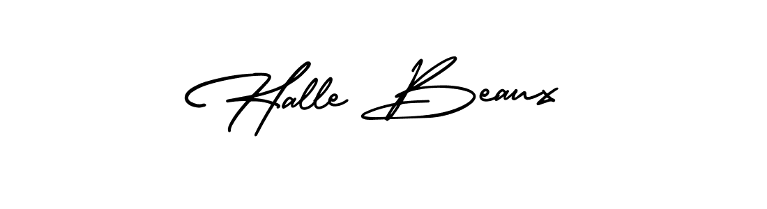 Use a signature maker to create a handwritten signature online. With this signature software, you can design (AmerikaSignatureDemo-Regular) your own signature for name Halle Beaux. Halle Beaux signature style 3 images and pictures png