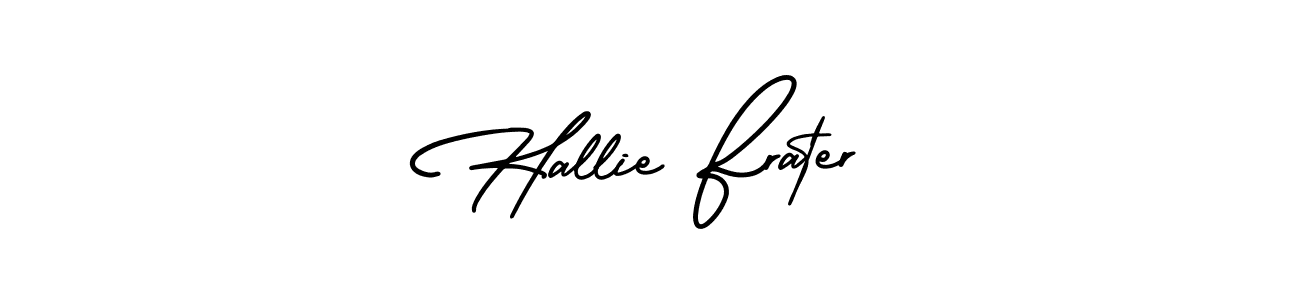 Use a signature maker to create a handwritten signature online. With this signature software, you can design (AmerikaSignatureDemo-Regular) your own signature for name Hallie Frater. Hallie Frater signature style 3 images and pictures png