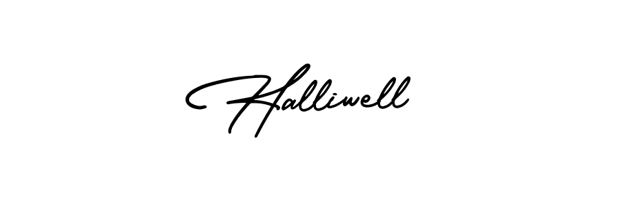 Use a signature maker to create a handwritten signature online. With this signature software, you can design (AmerikaSignatureDemo-Regular) your own signature for name Halliwell. Halliwell signature style 3 images and pictures png