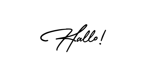 The best way (AmerikaSignatureDemo-Regular) to make a short signature is to pick only two or three words in your name. The name Hallo! include a total of six letters. For converting this name. Hallo! signature style 3 images and pictures png