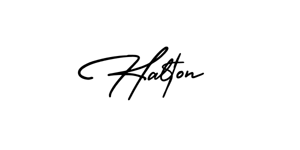 Use a signature maker to create a handwritten signature online. With this signature software, you can design (AmerikaSignatureDemo-Regular) your own signature for name Halton. Halton signature style 3 images and pictures png