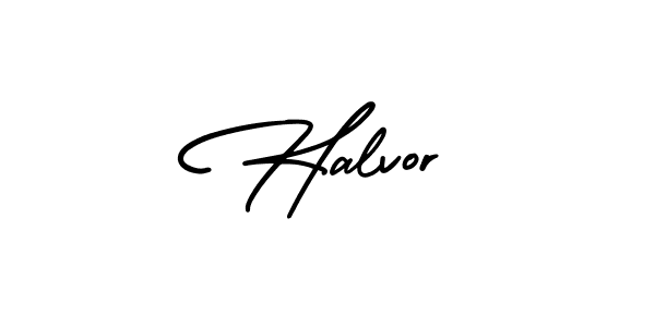 Create a beautiful signature design for name Halvor. With this signature (AmerikaSignatureDemo-Regular) fonts, you can make a handwritten signature for free. Halvor signature style 3 images and pictures png