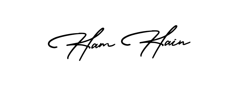 AmerikaSignatureDemo-Regular is a professional signature style that is perfect for those who want to add a touch of class to their signature. It is also a great choice for those who want to make their signature more unique. Get Ham Hain name to fancy signature for free. Ham Hain signature style 3 images and pictures png