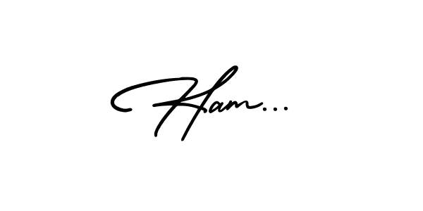 You should practise on your own different ways (AmerikaSignatureDemo-Regular) to write your name (Ham...) in signature. don't let someone else do it for you. Ham... signature style 3 images and pictures png