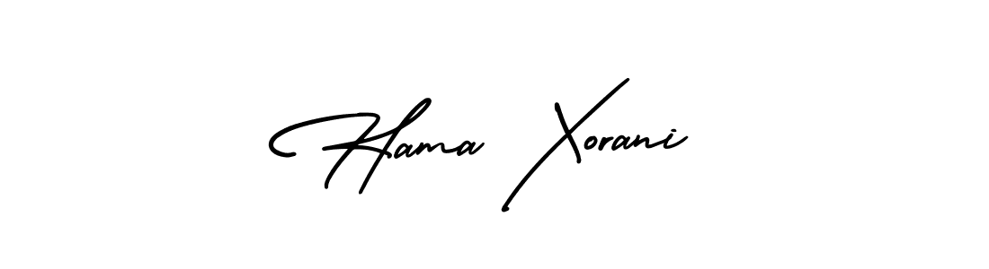 Design your own signature with our free online signature maker. With this signature software, you can create a handwritten (AmerikaSignatureDemo-Regular) signature for name Hama Xorani. Hama Xorani signature style 3 images and pictures png