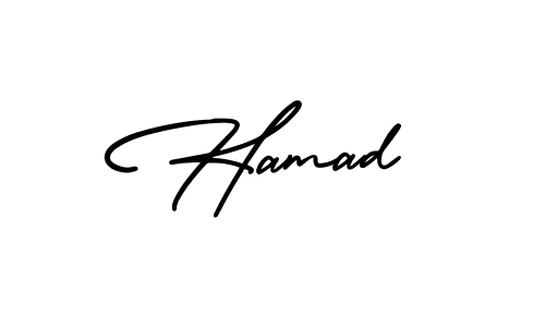 Design your own signature with our free online signature maker. With this signature software, you can create a handwritten (AmerikaSignatureDemo-Regular) signature for name Hamad. Hamad signature style 3 images and pictures png