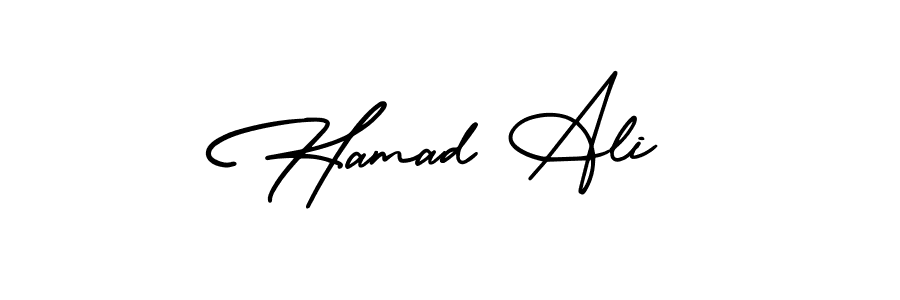 Use a signature maker to create a handwritten signature online. With this signature software, you can design (AmerikaSignatureDemo-Regular) your own signature for name Hamad Ali. Hamad Ali signature style 3 images and pictures png