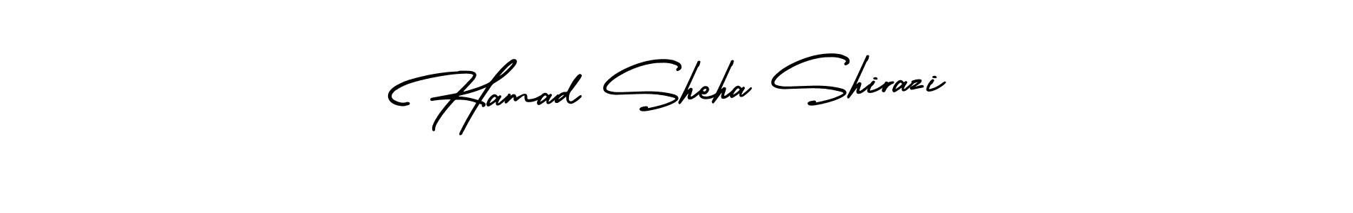 Create a beautiful signature design for name Hamad Sheha Shirazi. With this signature (AmerikaSignatureDemo-Regular) fonts, you can make a handwritten signature for free. Hamad Sheha Shirazi signature style 3 images and pictures png