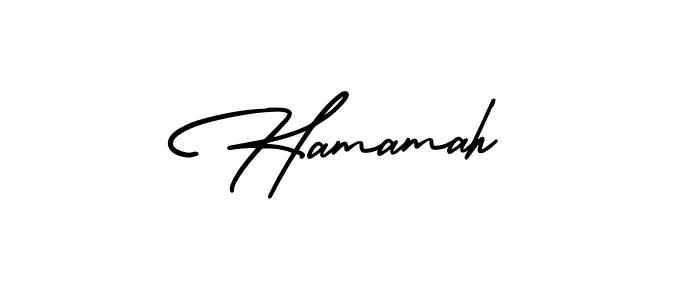 Use a signature maker to create a handwritten signature online. With this signature software, you can design (AmerikaSignatureDemo-Regular) your own signature for name Hamamah. Hamamah signature style 3 images and pictures png