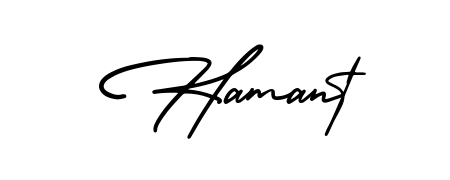 Practice writing Hamant with the flow of AmerikaSignatureDemo-Regular lettering. A fantastic source of inspiration for developing your personal signature style. Hamant signature style 3 images and pictures png