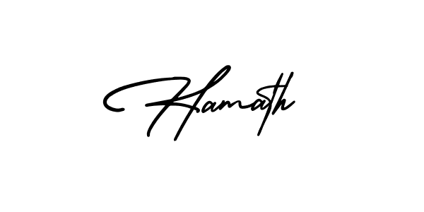 Create a beautiful signature design for name Hamath. With this signature (AmerikaSignatureDemo-Regular) fonts, you can make a handwritten signature for free. Hamath signature style 3 images and pictures png