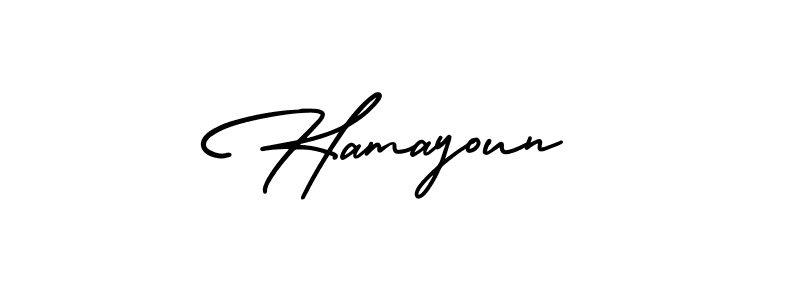 Design your own signature with our free online signature maker. With this signature software, you can create a handwritten (AmerikaSignatureDemo-Regular) signature for name Hamayoun. Hamayoun signature style 3 images and pictures png