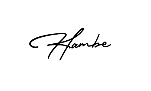 AmerikaSignatureDemo-Regular is a professional signature style that is perfect for those who want to add a touch of class to their signature. It is also a great choice for those who want to make their signature more unique. Get Hambe name to fancy signature for free. Hambe signature style 3 images and pictures png