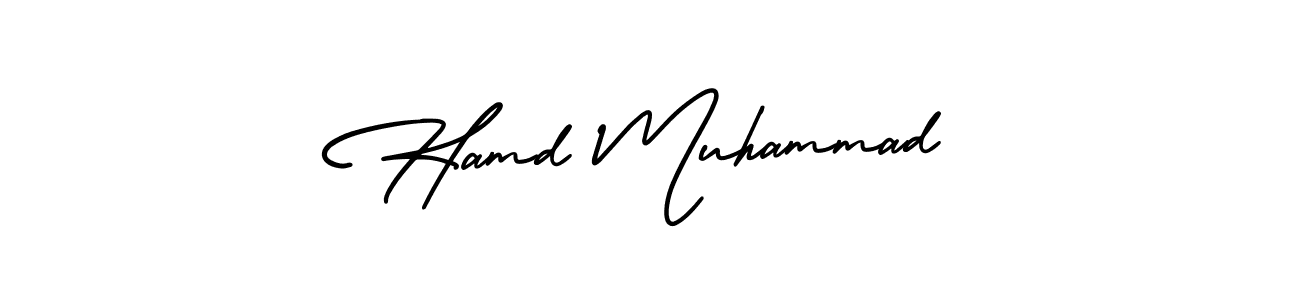 Hamd Muhammad stylish signature style. Best Handwritten Sign (AmerikaSignatureDemo-Regular) for my name. Handwritten Signature Collection Ideas for my name Hamd Muhammad. Hamd Muhammad signature style 3 images and pictures png