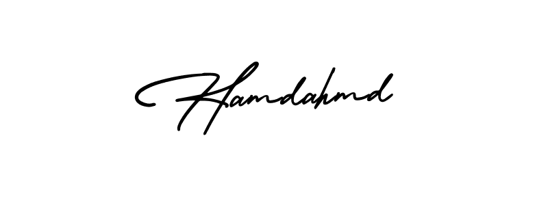 This is the best signature style for the Hamdahmd name. Also you like these signature font (AmerikaSignatureDemo-Regular). Mix name signature. Hamdahmd signature style 3 images and pictures png