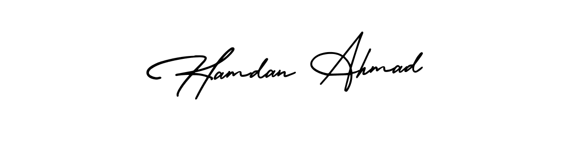You can use this online signature creator to create a handwritten signature for the name Hamdan Ahmad. This is the best online autograph maker. Hamdan Ahmad signature style 3 images and pictures png