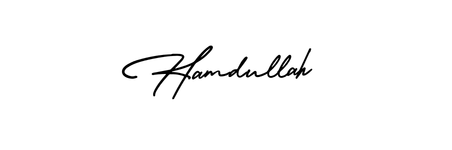 Design your own signature with our free online signature maker. With this signature software, you can create a handwritten (AmerikaSignatureDemo-Regular) signature for name Hamdullah. Hamdullah signature style 3 images and pictures png