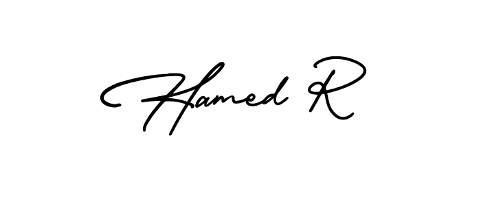 How to Draw Hamed R signature style? AmerikaSignatureDemo-Regular is a latest design signature styles for name Hamed R. Hamed R signature style 3 images and pictures png