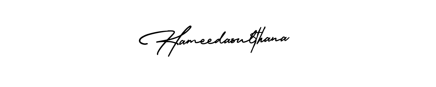 Make a beautiful signature design for name Hameedasulthana. With this signature (AmerikaSignatureDemo-Regular) style, you can create a handwritten signature for free. Hameedasulthana signature style 3 images and pictures png