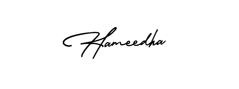Design your own signature with our free online signature maker. With this signature software, you can create a handwritten (AmerikaSignatureDemo-Regular) signature for name Hameedha. Hameedha signature style 3 images and pictures png