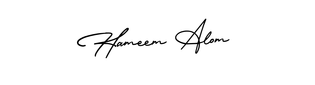 How to make Hameem Alom signature? AmerikaSignatureDemo-Regular is a professional autograph style. Create handwritten signature for Hameem Alom name. Hameem Alom signature style 3 images and pictures png