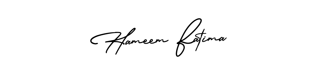 AmerikaSignatureDemo-Regular is a professional signature style that is perfect for those who want to add a touch of class to their signature. It is also a great choice for those who want to make their signature more unique. Get Hameem Fatima name to fancy signature for free. Hameem Fatima signature style 3 images and pictures png