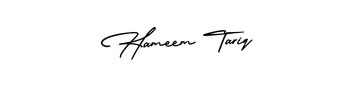 Design your own signature with our free online signature maker. With this signature software, you can create a handwritten (AmerikaSignatureDemo-Regular) signature for name Hameem Tariq. Hameem Tariq signature style 3 images and pictures png