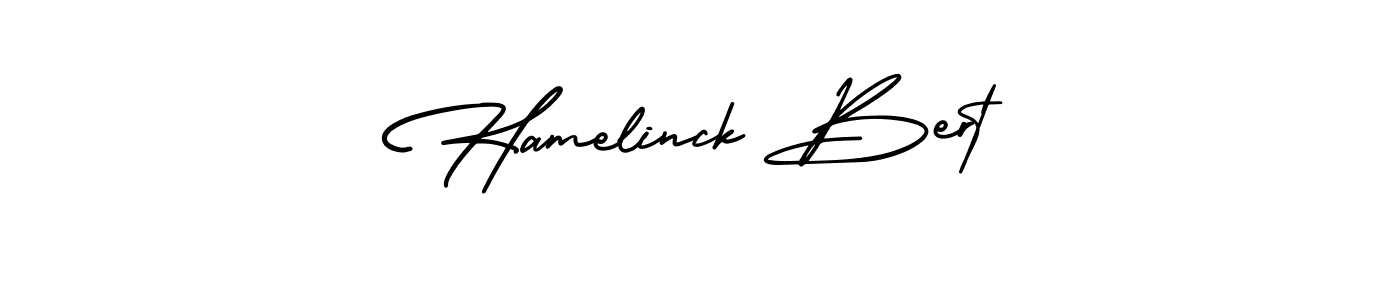 Design your own signature with our free online signature maker. With this signature software, you can create a handwritten (AmerikaSignatureDemo-Regular) signature for name Hamelinck Bert. Hamelinck Bert signature style 3 images and pictures png