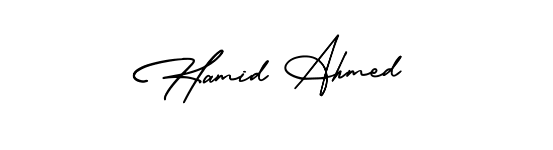 How to Draw Hamid Ahmed signature style? AmerikaSignatureDemo-Regular is a latest design signature styles for name Hamid Ahmed. Hamid Ahmed signature style 3 images and pictures png