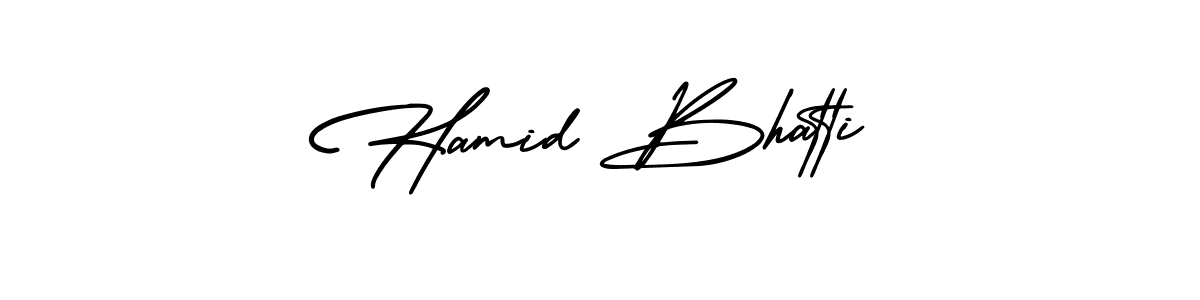 How to Draw Hamid Bhatti signature style? AmerikaSignatureDemo-Regular is a latest design signature styles for name Hamid Bhatti. Hamid Bhatti signature style 3 images and pictures png