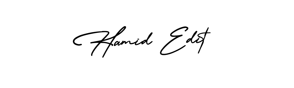 AmerikaSignatureDemo-Regular is a professional signature style that is perfect for those who want to add a touch of class to their signature. It is also a great choice for those who want to make their signature more unique. Get Hamid Edit name to fancy signature for free. Hamid Edit signature style 3 images and pictures png